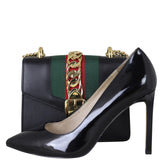 Gucci Sylvie Mini Chain Bag Front with Shoe