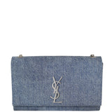 Saint Laurent Kate Chain Bag Medium Denim Front