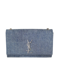 Saint Laurent Kate Chain Bag Medium Denim Front