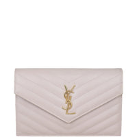 Saint Laurent Cassandre Envelope Chain Wallet Front
