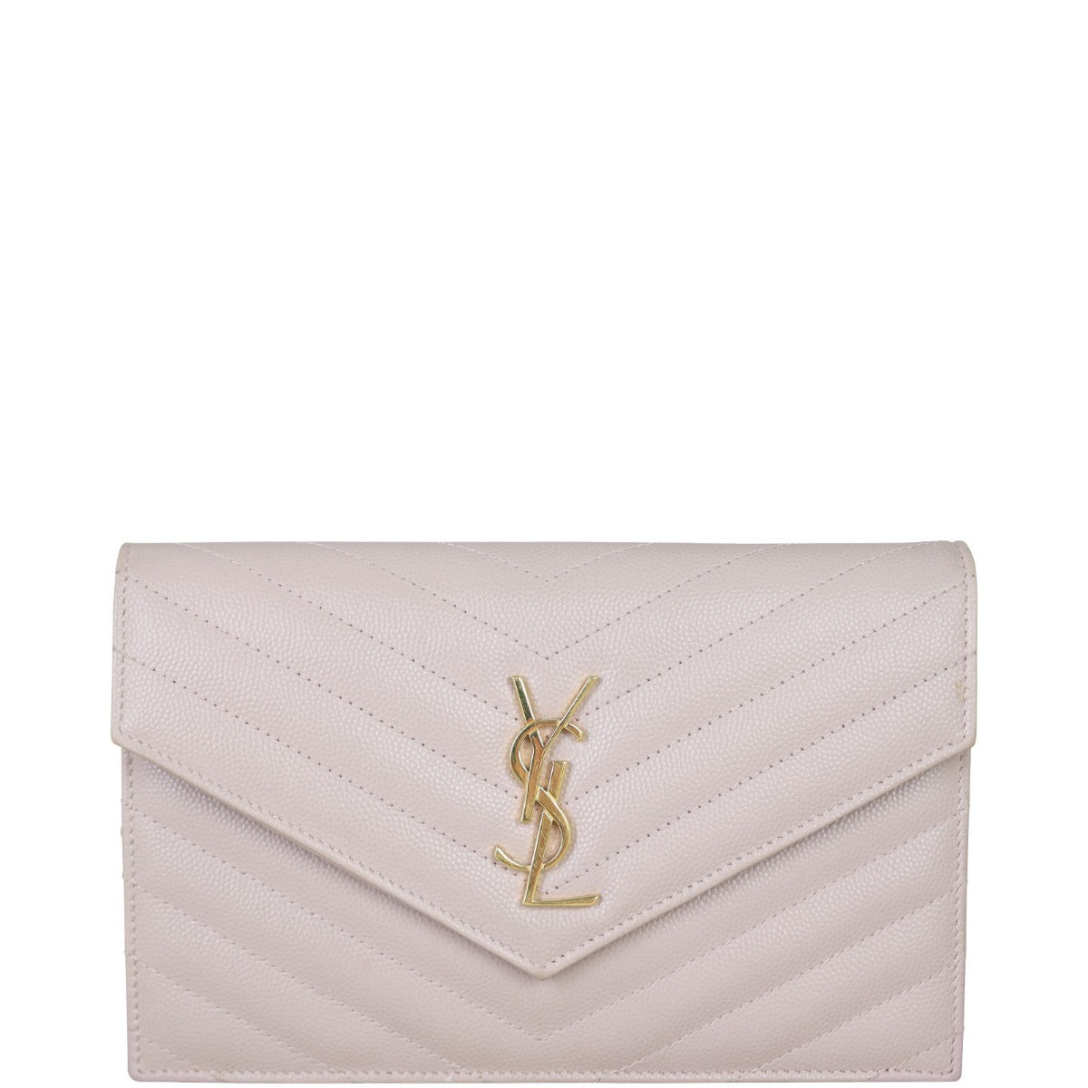 Saint Laurent Cassandre Envelope Chain Wallet Front