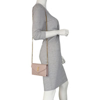 Saint Laurent Cassandre Envelope Chain Wallet Mannequin