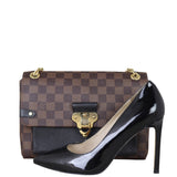 Louis Vuitton Vavin PM Damier Ebene Front with Shoe