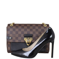 Louis Vuitton Vavin PM Damier Ebene Front with Shoe