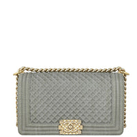 Chanel Boy Old Medium Denim Front