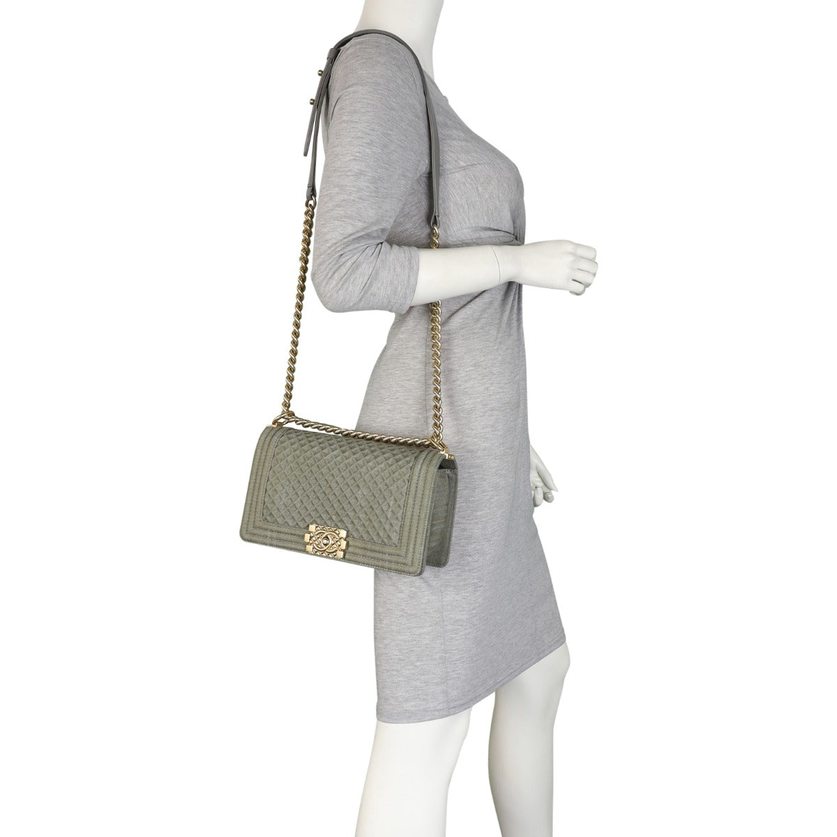 Chanel Boy Old Medium Denim Manni