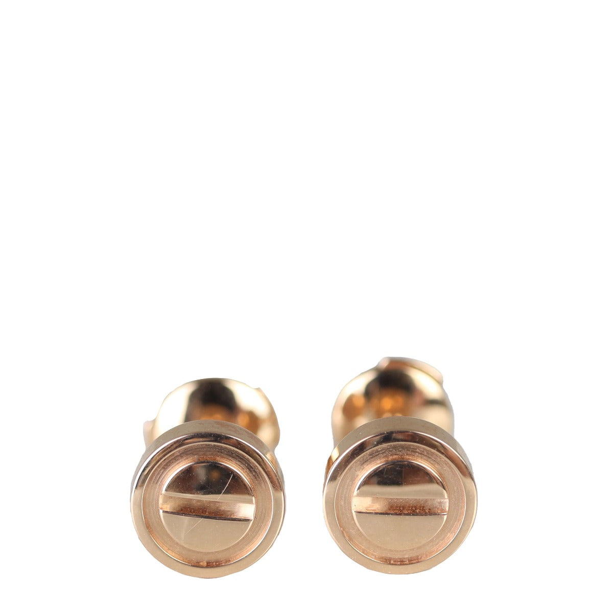 Cartier Love Stud Earrings 18k Rose Gold 