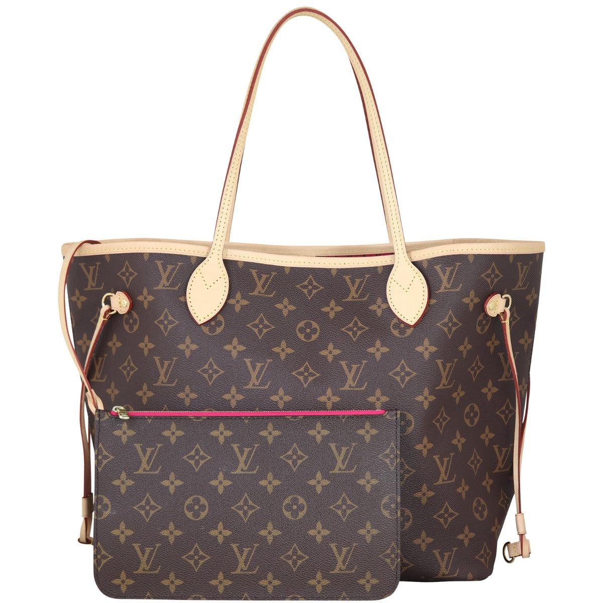 Louis Vuitton Neverfull MM Monogram Front With Pouch
