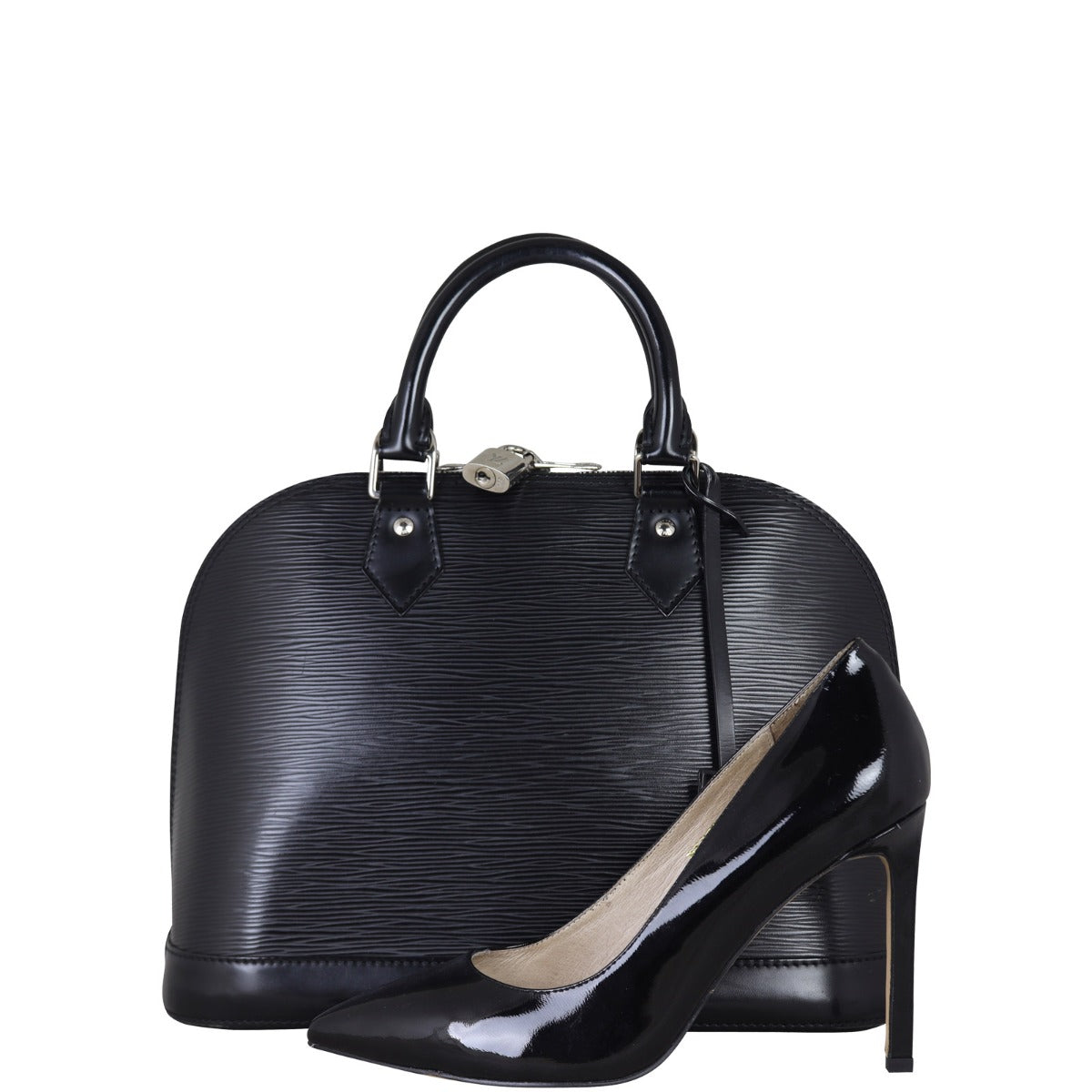 LOUIS VUITTON アルマ PM EPI Louis Vuitton Alma PM Epi with Strap | Black Silver Hardware
