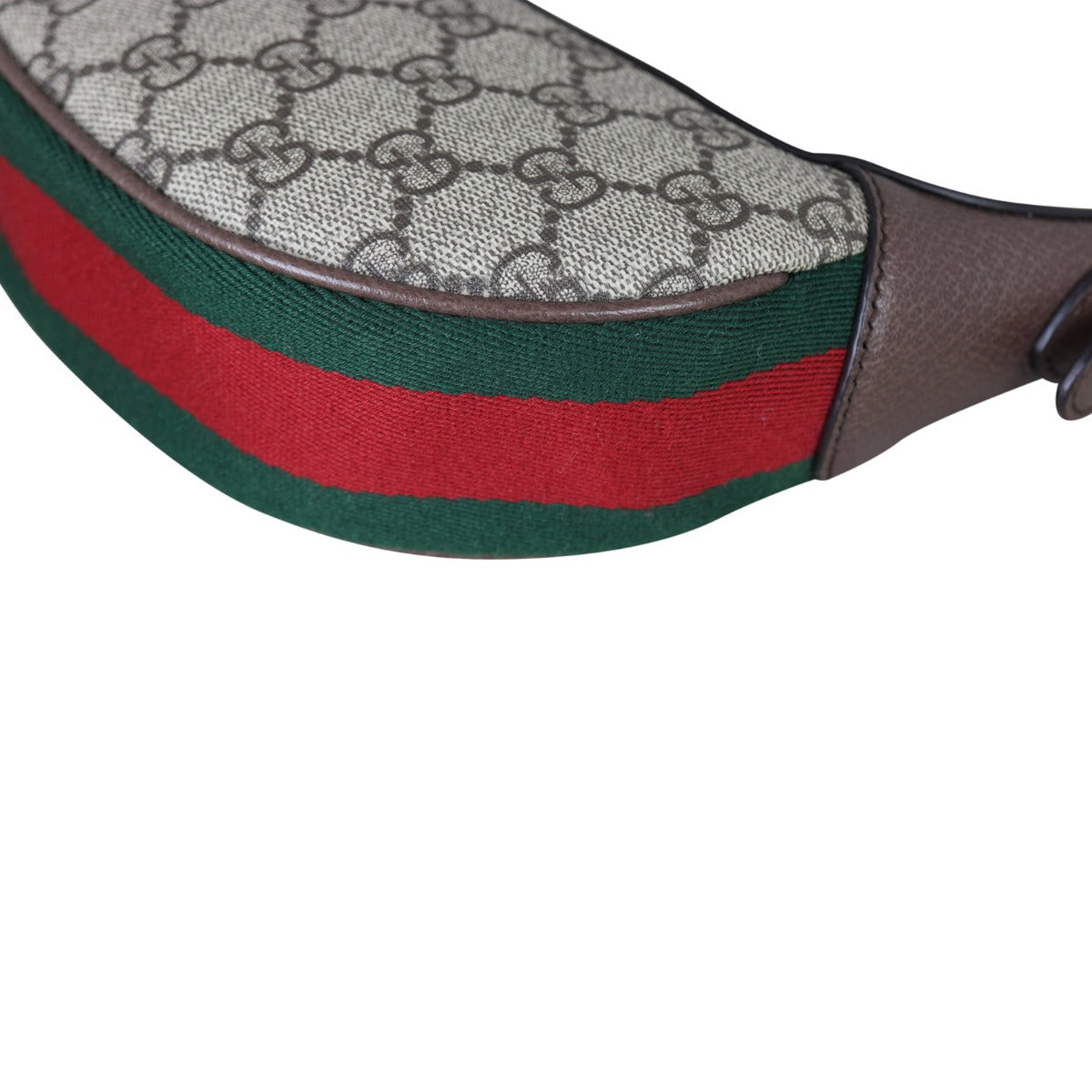 Gucci Ophidia GG Supreme Mini Crescent Shoulder Bag Corner Close Up