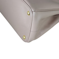 Prada Saffiano Lux Galleria Double Zip Tote Medium Corner Close Up