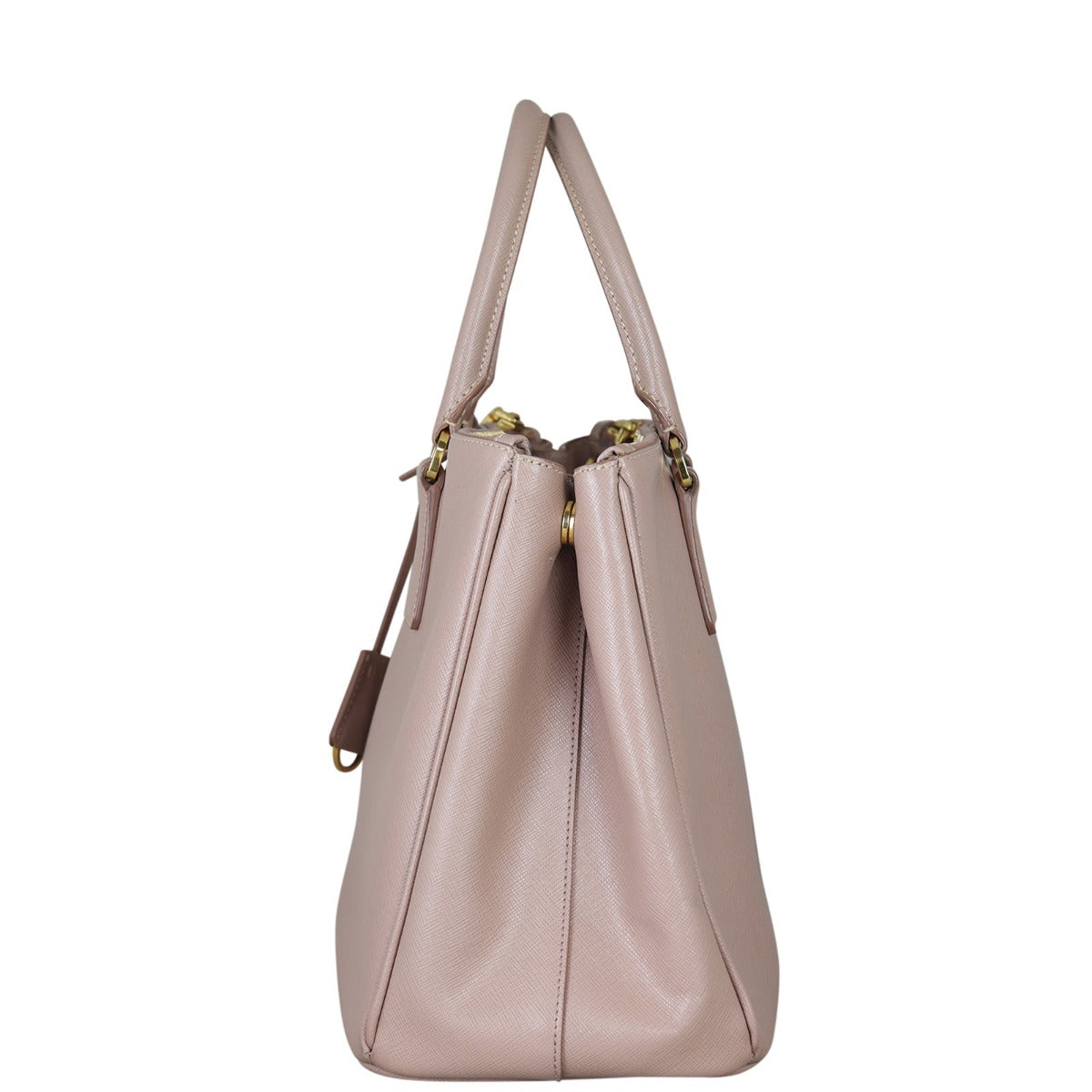 Prada Saffiano Lux Galleria Double Zip Tote Medium Side