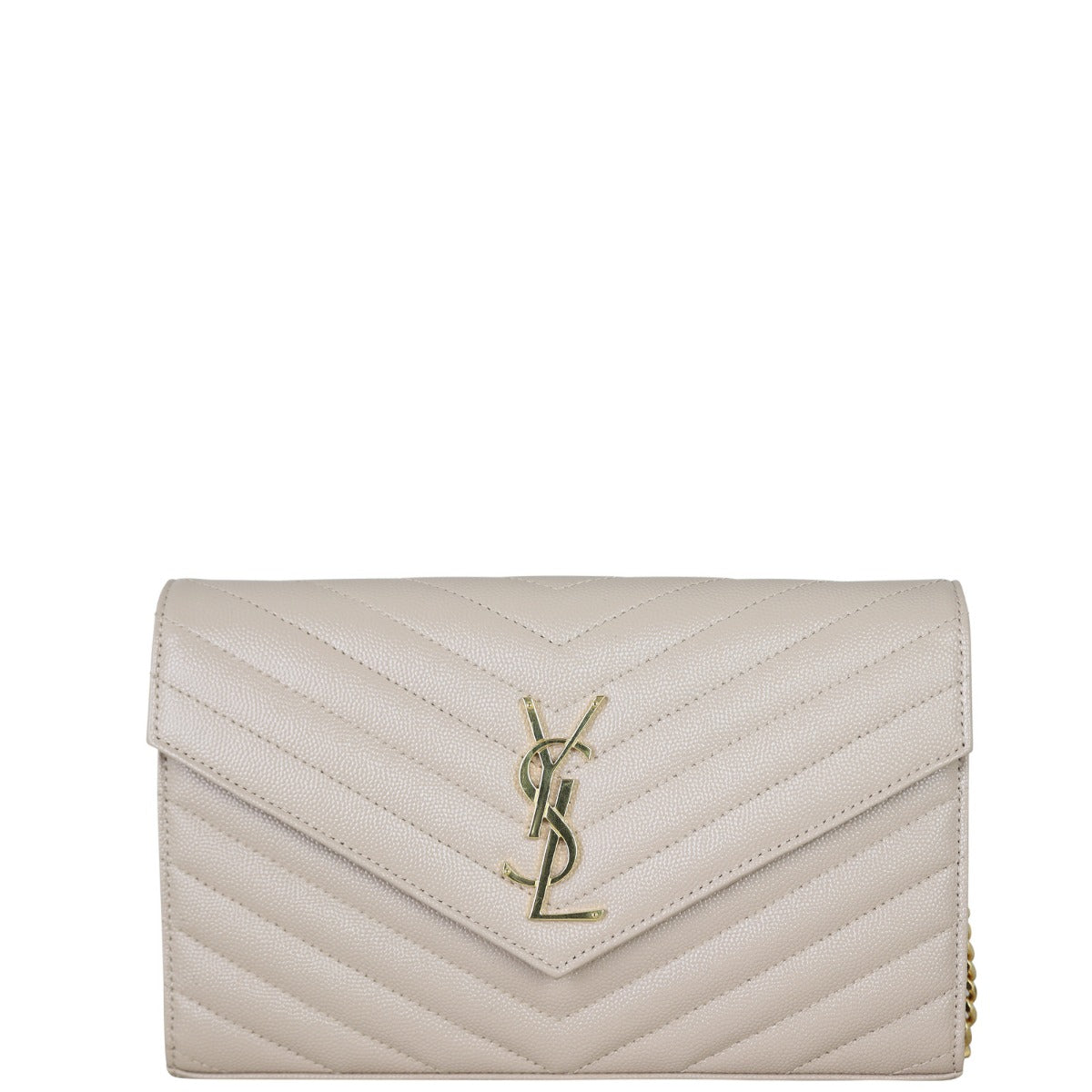 Saint Laurent Cassandre Chain Wallet Front