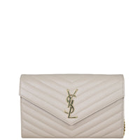 Saint Laurent Cassandre Chain Wallet Front