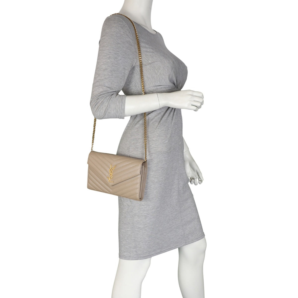 Saint Laurent Cassandre Chain Wallet Mannequin