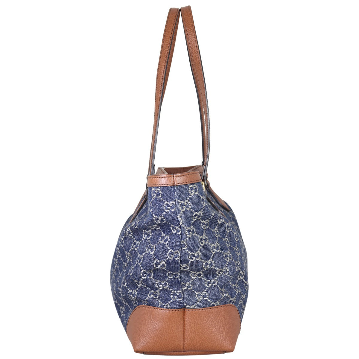 Gucci GG Denim Ophidia Tote Medium Side