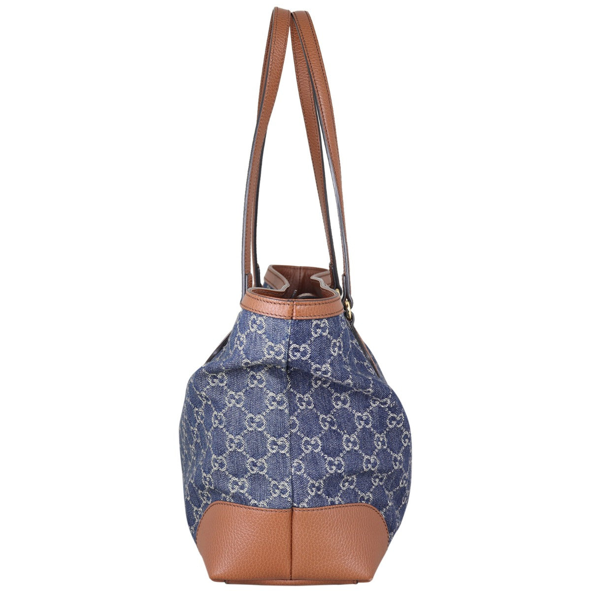 Gucci GG Denim Ophidia Tote Medium Side