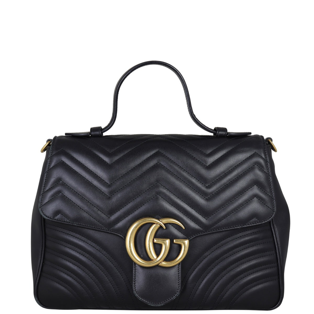Gucci GG Marmont Top Handle Medium Bag Front