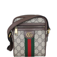 Gucci GG Supreme Ophidia Messenger Bag Mini Front With Strap