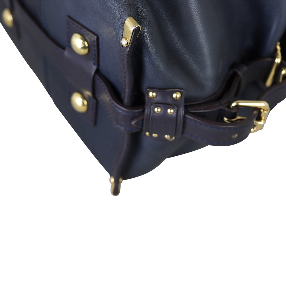 Louis Vuitton Sac Leather Duffle bag Corner Close Up