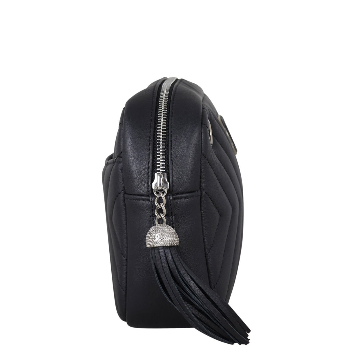 Chanel Diagonal Chevron Camera Bag Side