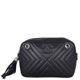 Chanel Diagonal Chevron Camera Bag Front