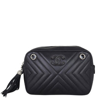 Chanel Diagonal Chevron Camera Bag Front