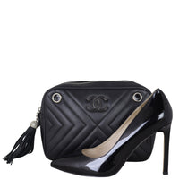 Chanel Diagonal Chevron Camera Bag Shoe
