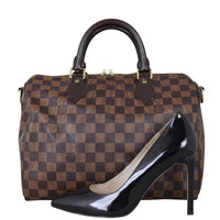 Louis Vuitton Speedy 30 Bandouliere Damier Ebene Shoe