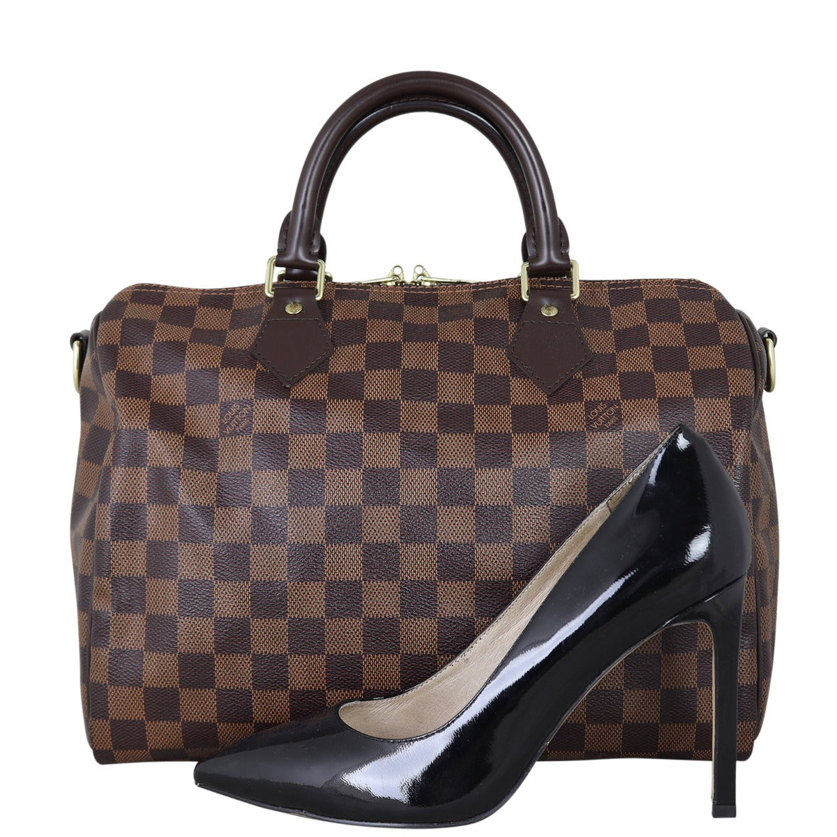 Louis Vuitton Speedy 30 Bandouliere Damier Ebene Shoe