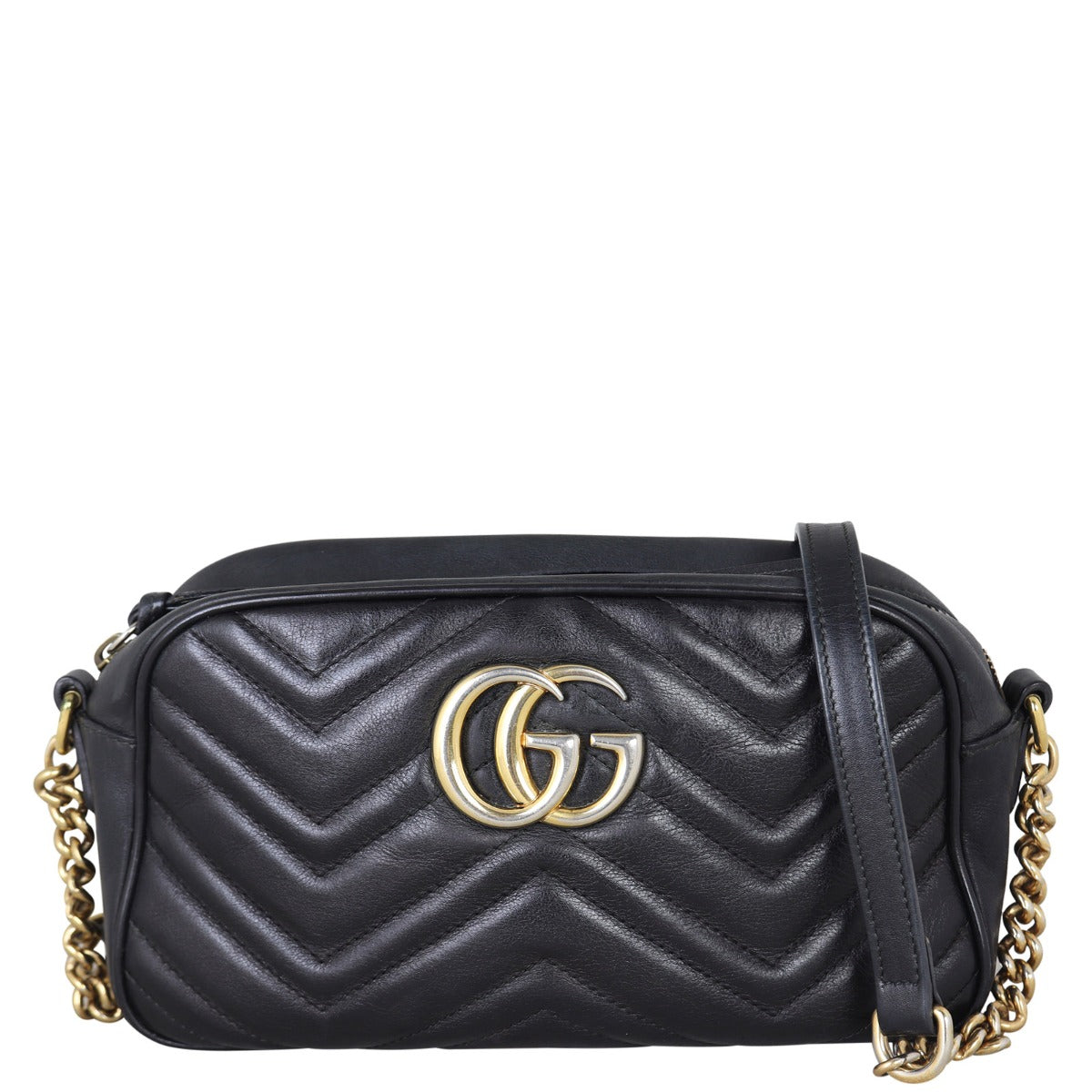 Gucci GG Marmont Small Camera Bag Front With Strap