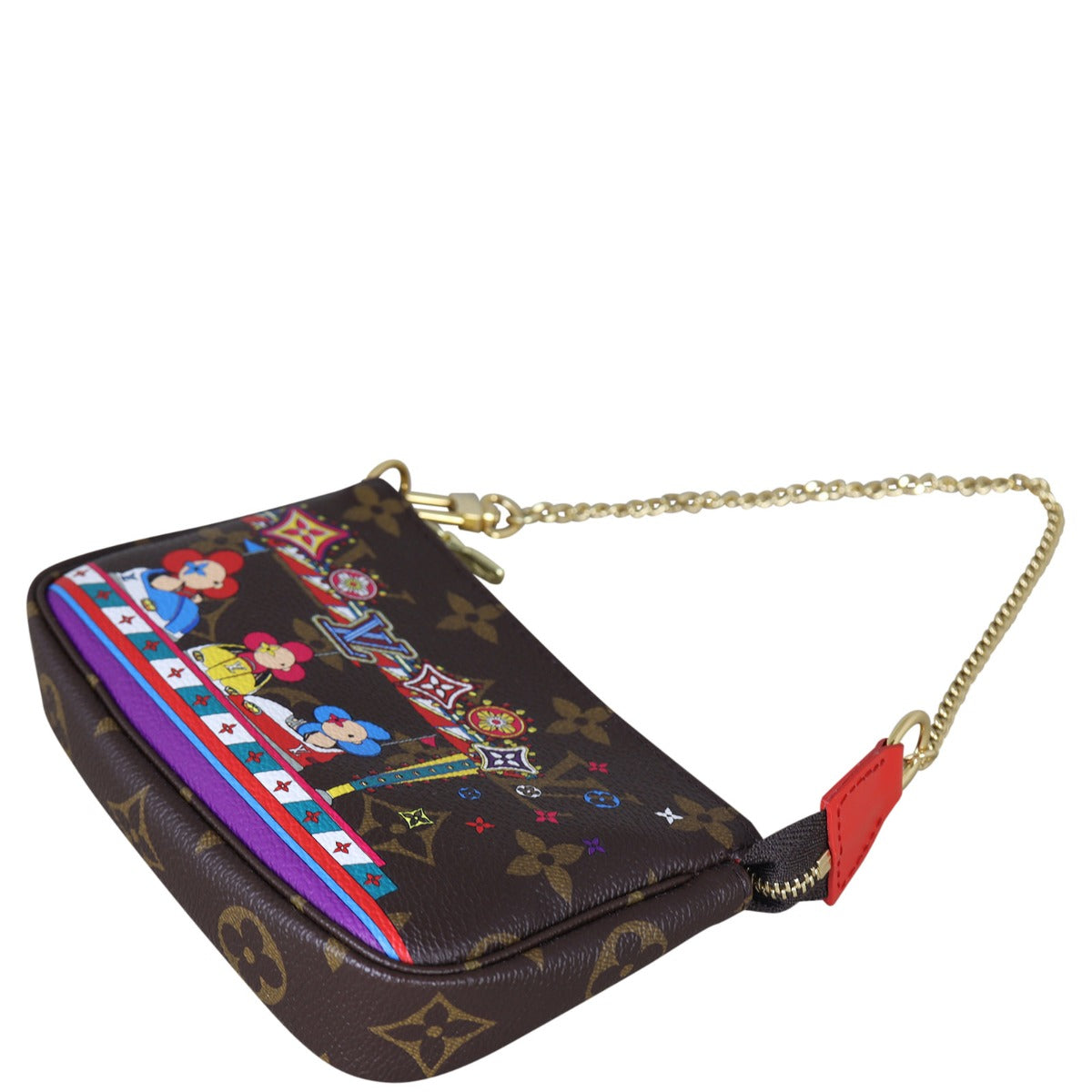 Louis Vuitton Mini Pochette Accessoires Monogram Vivienne Christmas 2020 Corner Distance