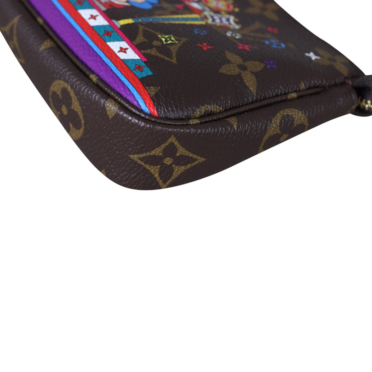 Louis Vuitton Mini Pochette Accessoires Monogram Vivienne Christmas 2020 Corner Close Up