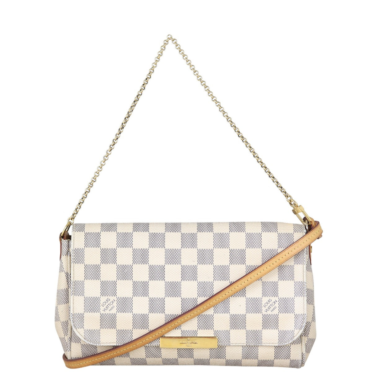 Louis Vuitton Favorite MM Damier Azur Front With Strap