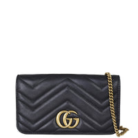 Gucci GG Marmont Super Mini Shoulder Bag Front With Chain