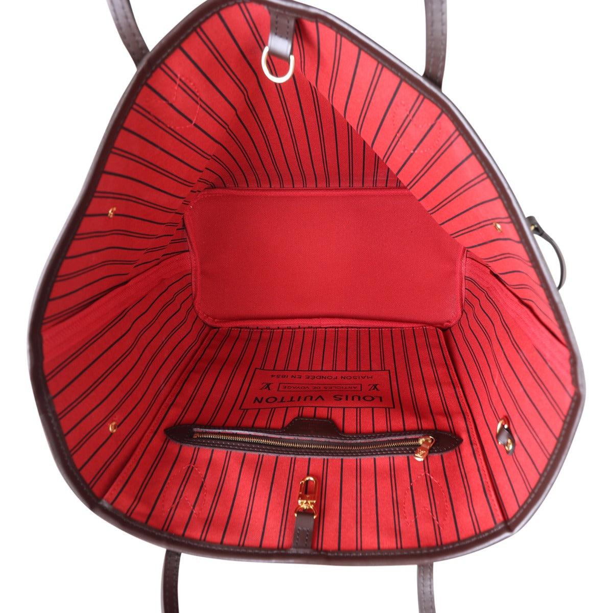 Louis Vuitton Neverfull MM Damier Ebene Whole Interior