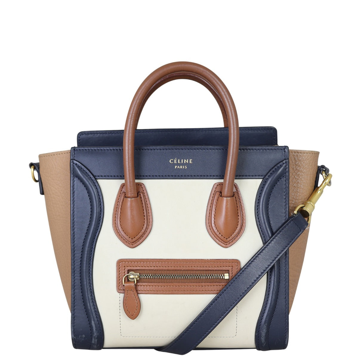 Celine Nano Luggage Tote Front With Strap