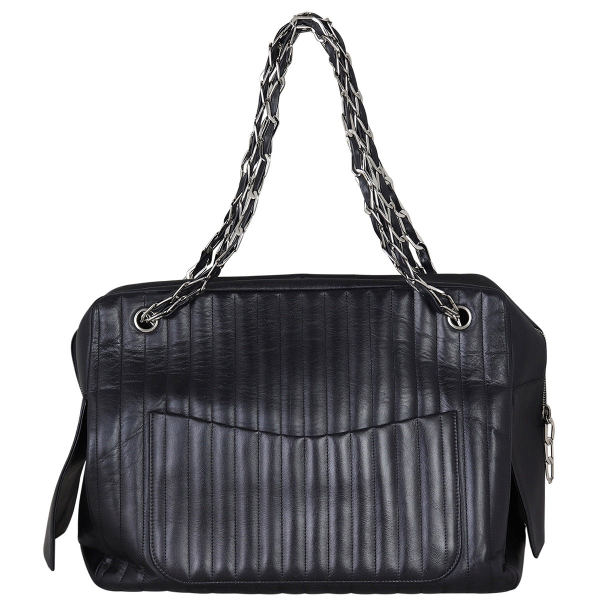 Chanel Vertical Quilt Camera Bag Back`