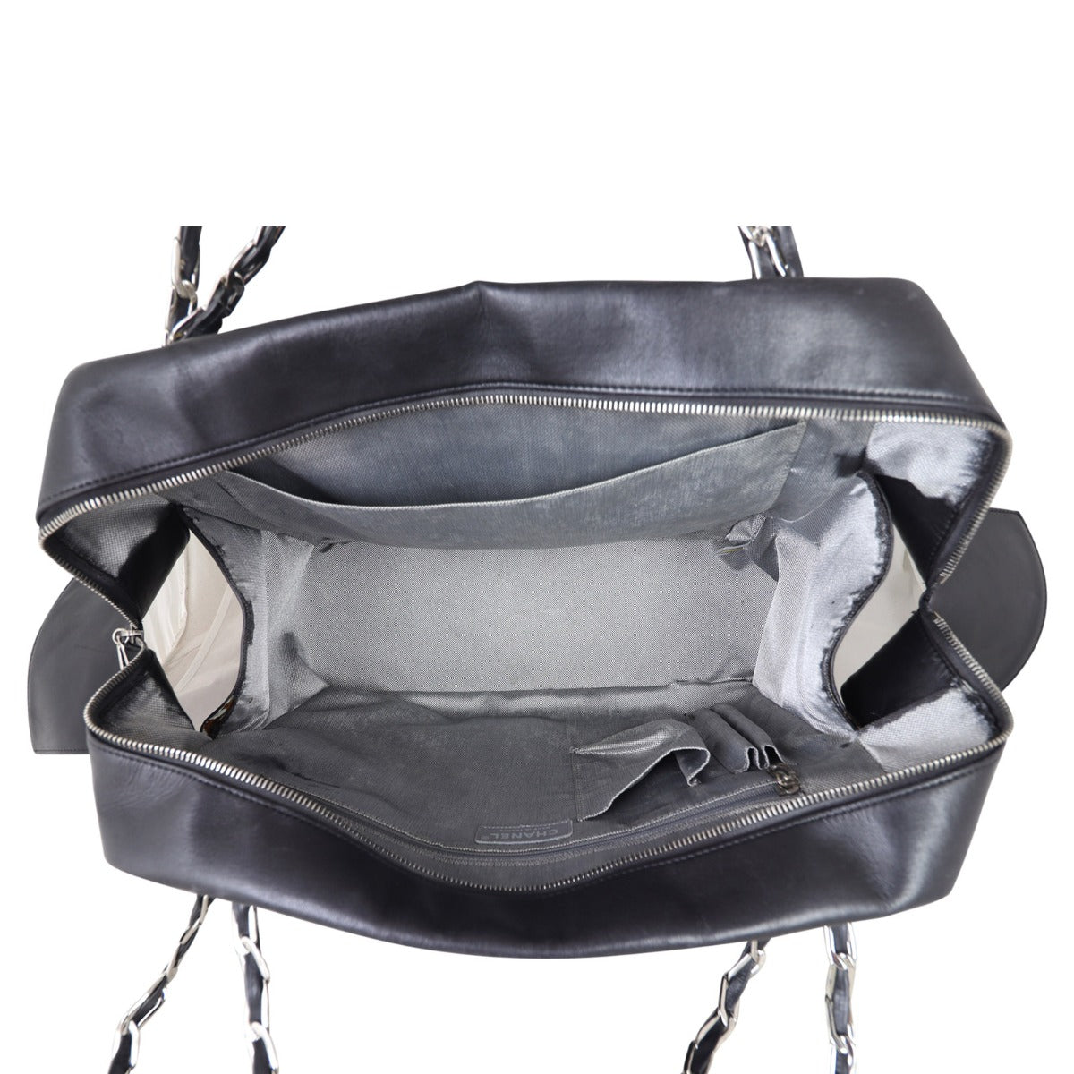 Chanel Vertical Quilt Camera Bag Whole Interior