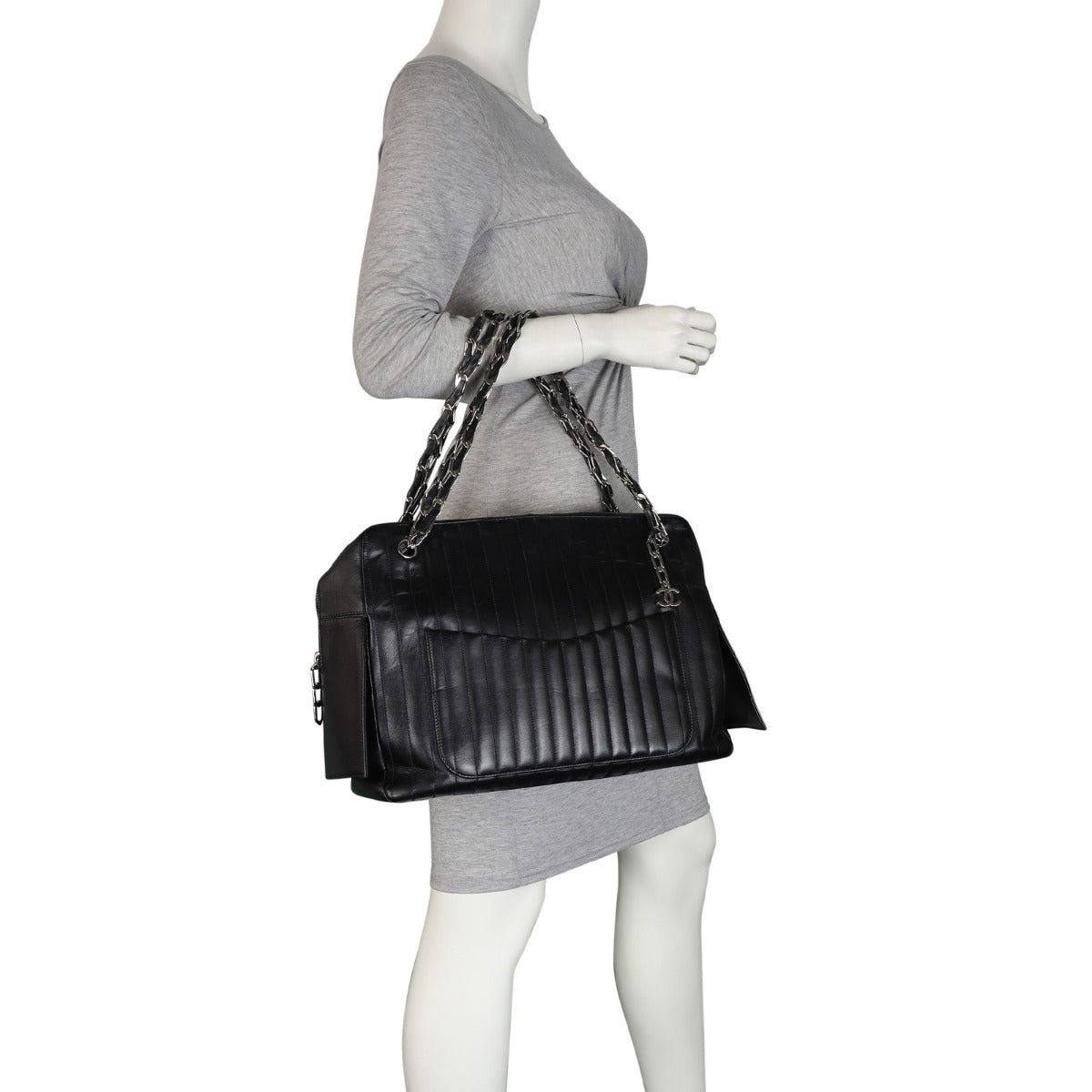Chanel Vertical Quilt Camera Bag Mannequin