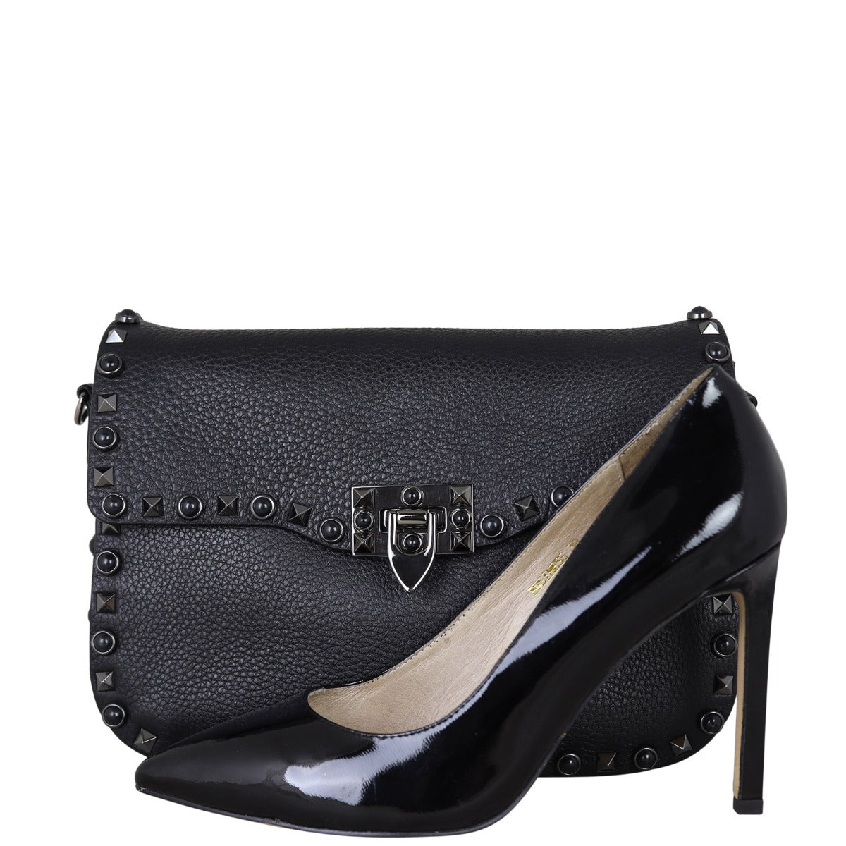 Valentino Rolling Rockstud Crossbody Bag Shoe