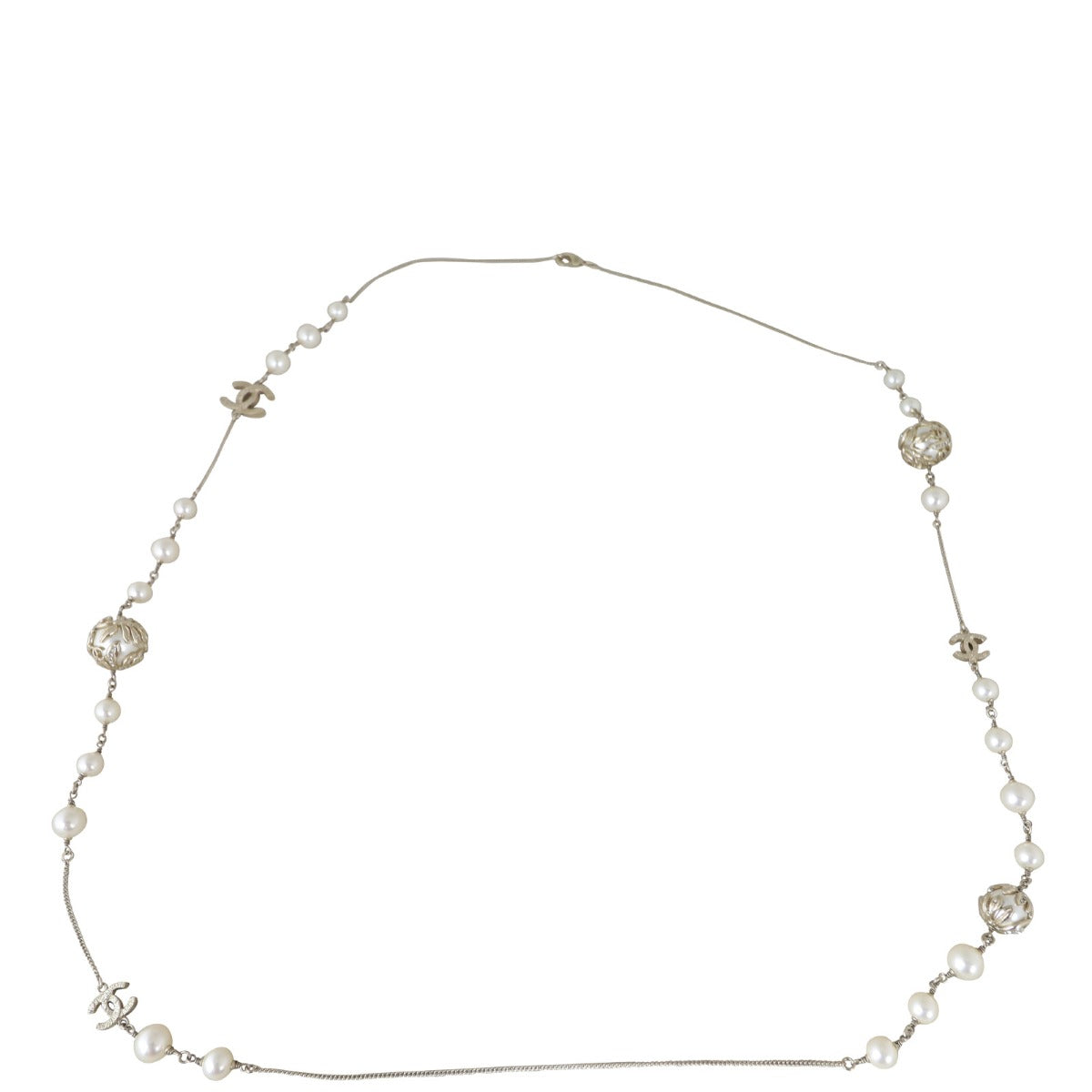 Chanel CC Pearl Long Necklace