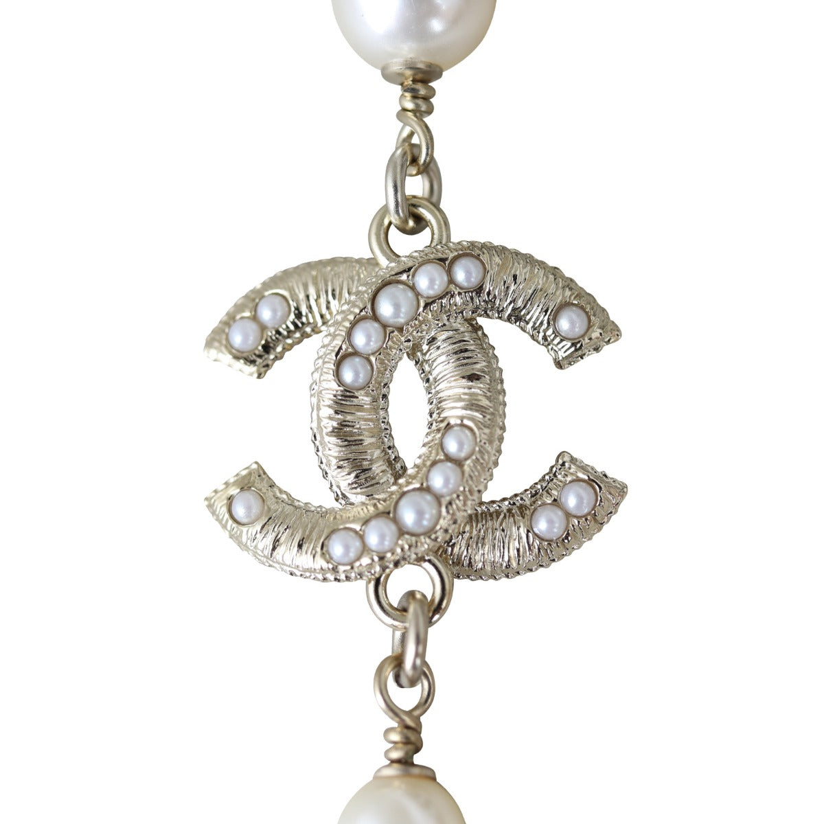 Chanel CC Pearls Long Necklace 