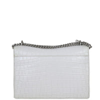 Saint Laurent Sunset Medium Croc-Embossed Back