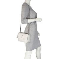 Saint Laurent Sunset Medium Croc-Embossed Mannequin