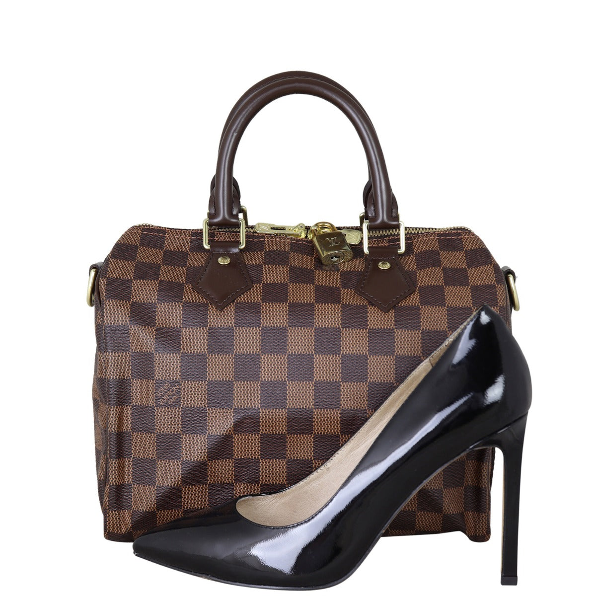 Louis Vuitton Speedy 25 Bandouliere Damier Ebene Shoe