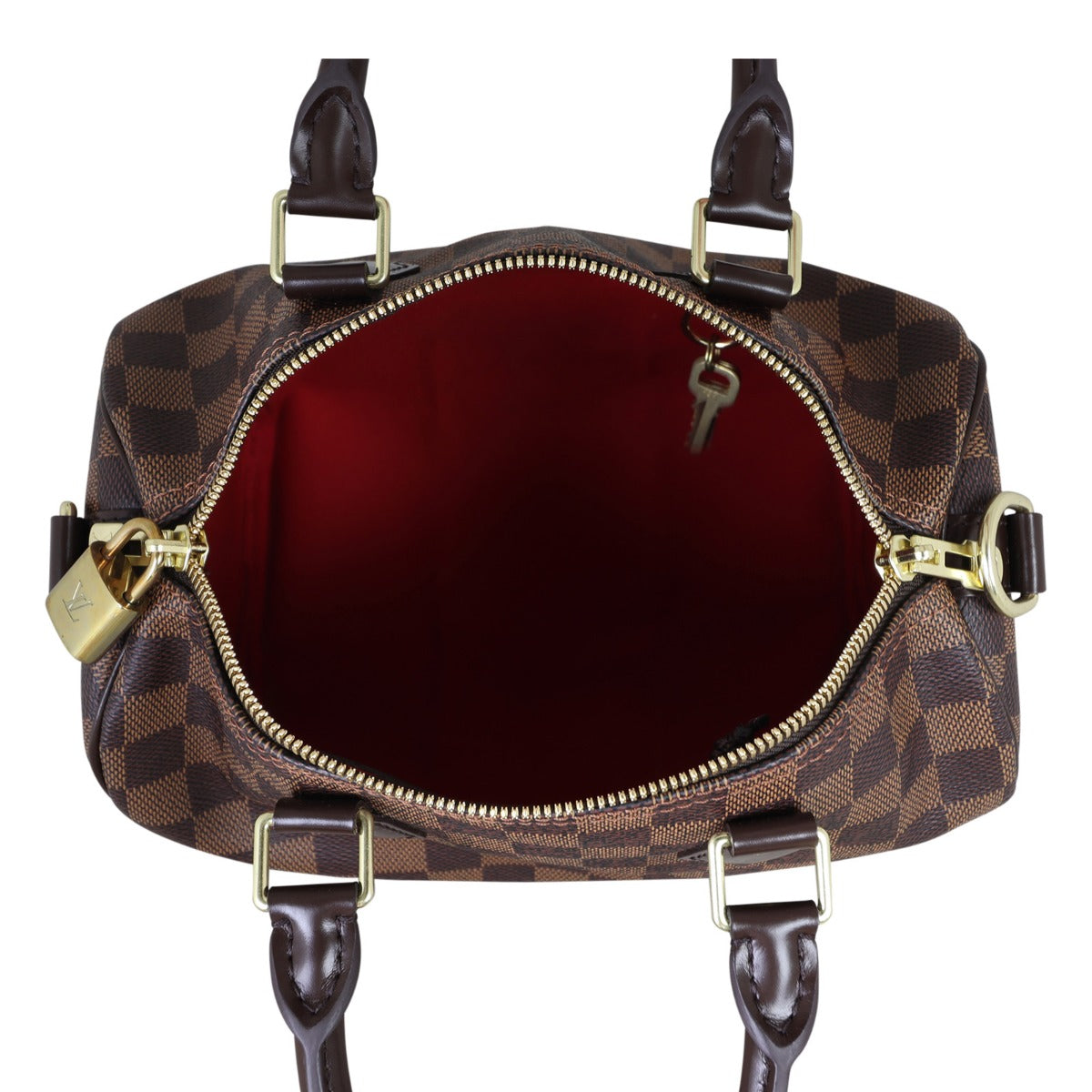 Louis Vuitton Speedy 25 Bandouliere Damier Ebene Whole Interior