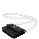 Chanel Micro Wallet on Chain Pearl Strap Corner Distance
