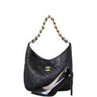 Chanel Quilted Lambskin Hobo Shoe