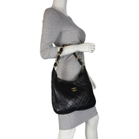 Chanel Quilted Lambskin Hobo Mannequin